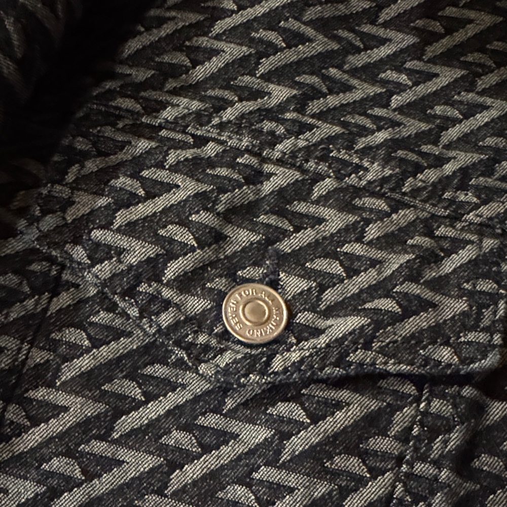 7 For All Mankind Black and Gray Textured Jacket - Picture 3 of 10